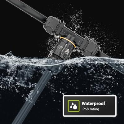 Kabelverbinder - T-vorm - IP68 waterdicht - Koppelstuk - Geschikt voor 4-12 mm kabeldikte