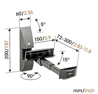 Vogels VLB200 Audio muurbeugel Grijs - thumbnail