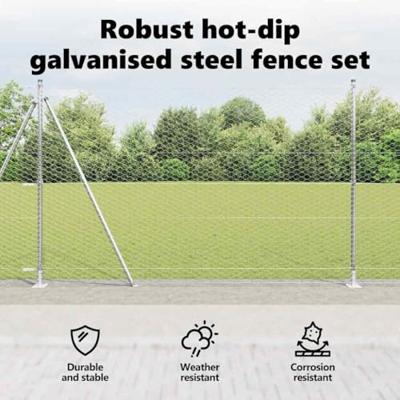 VidaXL Afrasteringspaal zilver 25 x 1,4 m (36 mm gaas) staal