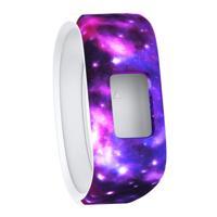 Nevel patroon siliconen sport polsband voor Garmin Vivofit JR grootte: Large (paars) - thumbnail