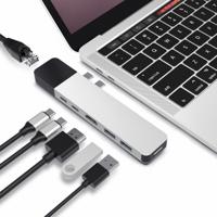 Hyper Drive USB C Hub, Dual Type C Hub Adapter voor MacBook Pro 2020 2019, Multi-Port Thunderbolt USB-C Dongle w Gigabit Ethernet, 40Gb/s C-USB 100W, 5Gb/s Type-C w 60W PD, 4K HDMI - thumbnail