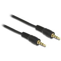 Delock 84001 Jackplug Audio Aansluitkabel [1x Jackplug male 3,5 mm - 1x Jackplug female 3,5 mm] 2.5 m Zwart - thumbnail