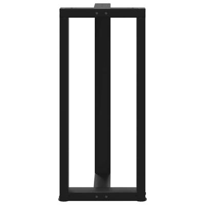 Bartafelpoten 2 st T-vormig 40x35x(90-91) cm staal zwart - thumbnail