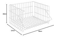 Metaltex bernina draadmand stapelbaar 34x27x20 cm wit - thumbnail