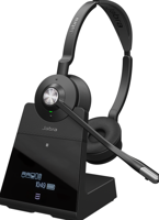 Jabra Engage 75 On-Ear Dect Stereo Headset - Skype for Business gecertificeerde draadloze hoofdtelefoon met ruisonderdrukking voor tafeltelefoons en softphones - zwart - EU-versie - thumbnail