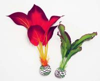 BiOrb zijden plantenset klein groen & rood aquarium decoratie - thumbnail