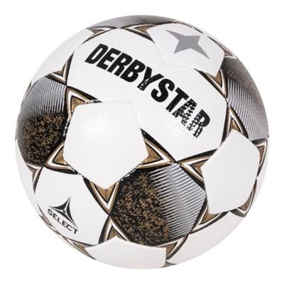 Derbystar Classic TT II Voetbal 4 x 3 Vlakken Maat 5 Wit Goud Zwart - thumbnail