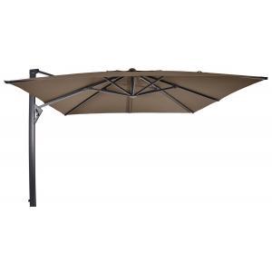 Taurus Zweefparasol taupe 300x300 cm vierkante parasol Taurus Zweefparasol taupe 300x300 cm vierkante parasol
