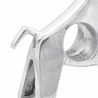 VidaXL Stierensculptuur zilver 22 x 9.5 x 34 cm aluminium - thumbnail