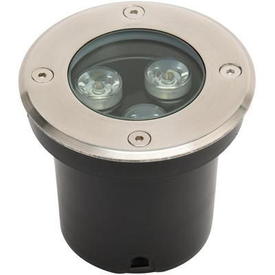 LED Grondspot Inbouw Rond 3W Waterdicht IP67 4000K Mat Chroom RVS