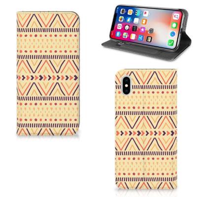 Apple iPhone Xs Max | Hoesje met Magneet | Aztec Yellow Apple iPhone Xs Max | Hoesje met Magneet | Aztec Yellow