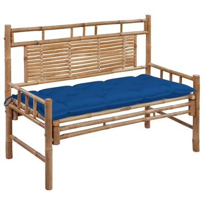 VidaXL Tuinbank met kussen 120 cm bamboe