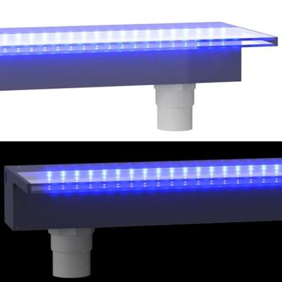 VidaXL Watervaloverlaat met rgb led&apos;s 108 cm acryl