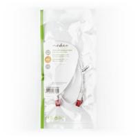 CAT6-kabel | RJ45 Male | RJ45 Male | U/UTP | 0.50 m | Snagless | Plat | PVC | Wit | Polybag - thumbnail