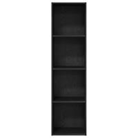 Boekenkast Zwart eiken 40 x 30 x 152 cm Bewerkt hout - thumbnail