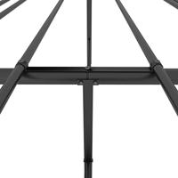 Bedframe met hoofdbord metaal zwart 193x203 cm - thumbnail