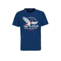 Tom Tailor T-shirt met logo donkerblauw - thumbnail