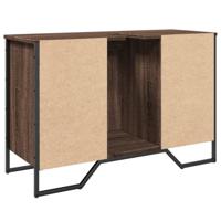 Wastafelkast 91x35x60 cm bewerkt hout bruin eikenkleurig - thumbnail
