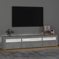 Tv-meubel met LED-verlichting 195x35x40 cm betongrijs - thumbnail