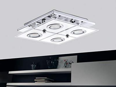 Eglo Led plafondlampCabo Square 4x3w - 3000K - 29cm chroom - 30931