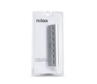 Hub USB Nilox NXHU7ALU2 Grijs - thumbnail