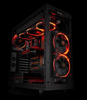 Thermaltake Riing 14 Red LED HSP Ventilator 14 cm Zwart