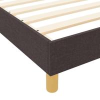 Bedframe met hoofdeinde Donkerbruin 140 x 190 cm Stof - thumbnail
