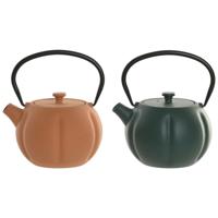 Theepot Home ESPRIT Groen Oranje Roestvrij staal Ijzer 1 L (2 Stuks) - thumbnail