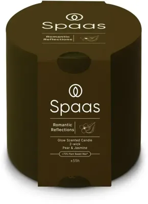 Spaas Glow Geurkaars 2-wiek 55u - Romantic Reflections