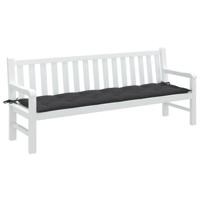 VidaXL Tuinbankkussen 200x50x7 cm stof gemêleerd antracietkleurig - thumbnail