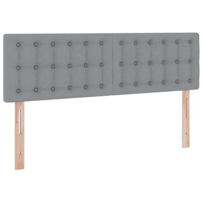 Opbergbed met matras Lichtgrijs 140 x 190 cm Bewerkt hout