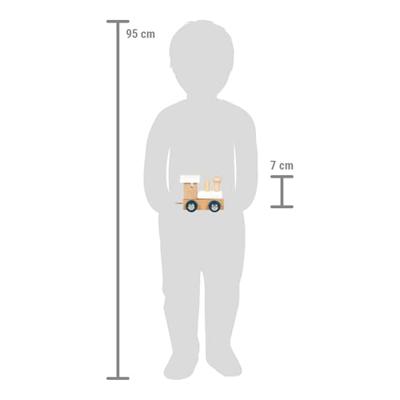 Small Foot - houten lettertrein polar - locomotief wit