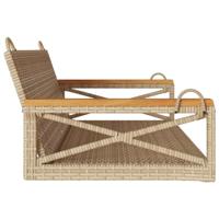 Schommelbank 109x62x40 cm poly rattan beige - thumbnail