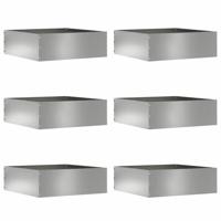 Tuinrand 6 pcs Zilver 40 x 40 x 13 cm Gegalvaniseerd staal - thumbnail