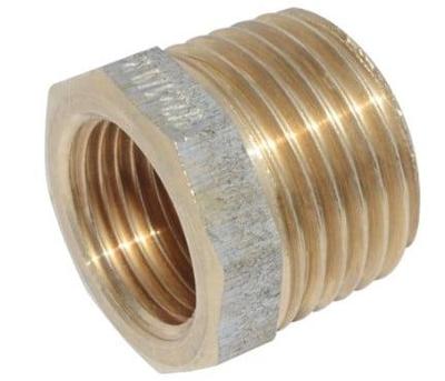 Kirchhoff Rood messing verloopstuk, blank, 1/2"ET x 3/8"IT, (3241) - 988950213