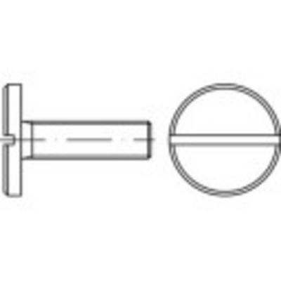 TOOLCRAFT 118947 Platkopschroeven M6 16 mm Sleuf DIN 921 Staal Galvanisch verzinkt 100 stuk(s)