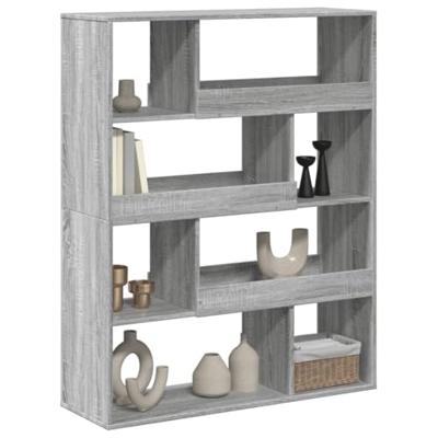 kamerscherm 100x33x125,5 cm bewerkt hout grijs sonoma eiken