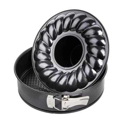 Zenker springvorm met vlakke- en tulband bodem black metallic 24cm Zenker springvorm met vlakke- en tulband bodem black metallic 24cm