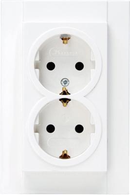 Kopp HK07 PURE mat wit inbouw stopcontact RA dubbel - 4624120