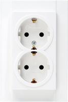 Kopp HK07 PURE mat wit inbouw stopcontact RA dubbel - 4624120 - thumbnail