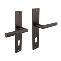 Deurkruk Bastian op langschild 245x45mm profielcilindergat 78mm antraciet-grijs - thumbnail