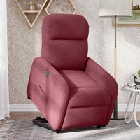 Sta-op-stoel verstelbaar stof wijnrood - thumbnail