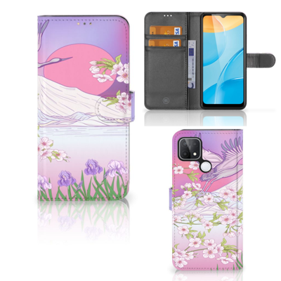 OPPO A15 | Telefoonhoesje | Met pasjeshouder | Bird Flying