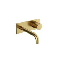 Hotbath Cobber Afbouwdeel - voor wastafelkraan - 18cm uitloop - Geborsteld Messing PVD CB106EXT18BBP - thumbnail