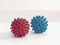 Vinyl hondenspeeltje stekelbal 13 cm - thumbnail