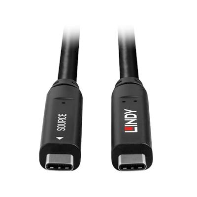 Lindy 43399 USB 3.2 Gen 1 Fiber Optic Hybrid 5Gbps 60W USB Type-C 15m