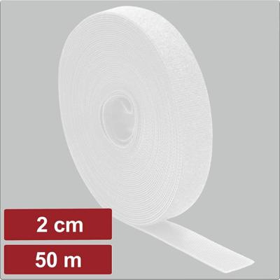 Electronic Garage EG25CA124 Klittenband Om te bundelen Haak- en lusdeel (l x b) 50 m x 2 cm Wit 50 m