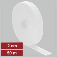 Electronic Garage EG25CA124 Klittenband Om te bundelen Haak- en lusdeel (l x b) 50 m x 2 cm Wit 50 m - thumbnail
