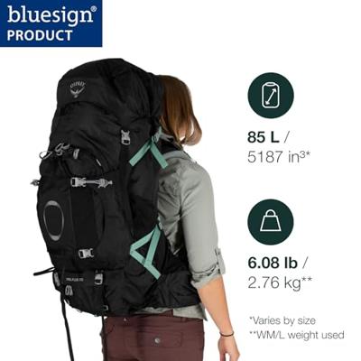 Osprey Ariel Plus 85 Backpack Dames Black WM/L Osprey Ariel Plus 85 Backpack Dames Black WM/L