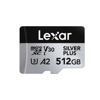 Lexar Pro Silver Plus 512GB microSDXC V30 - R205/W150MB/s Lexar Pro Silver Plus 512GB microSDXC V30 - R205/W150MB/s